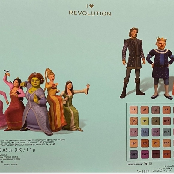 Revolution Shrek Character Eyeshadow Palette NWOT - Picture 2 of 8